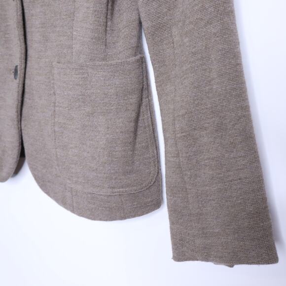 RAG & BONE Fitted Wool Strand Jacket Taupe Elbow Patch Women's M - Picture 7 of 12